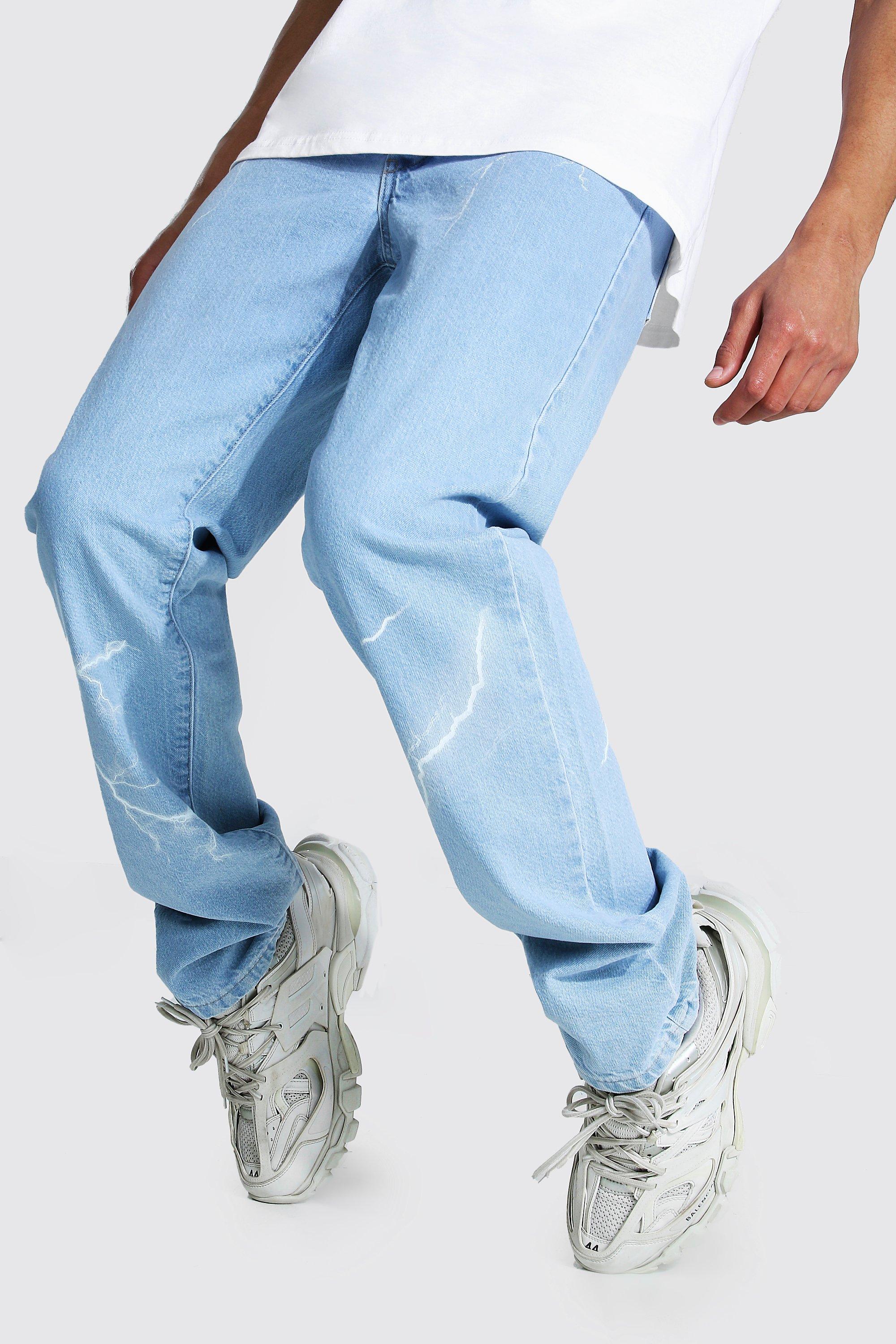 Blue store lightning jeans